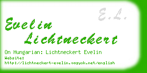 evelin lichtneckert business card